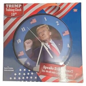 Talking Trump Wall Clock-Speaks Every Hour We Will Make America Great Again!